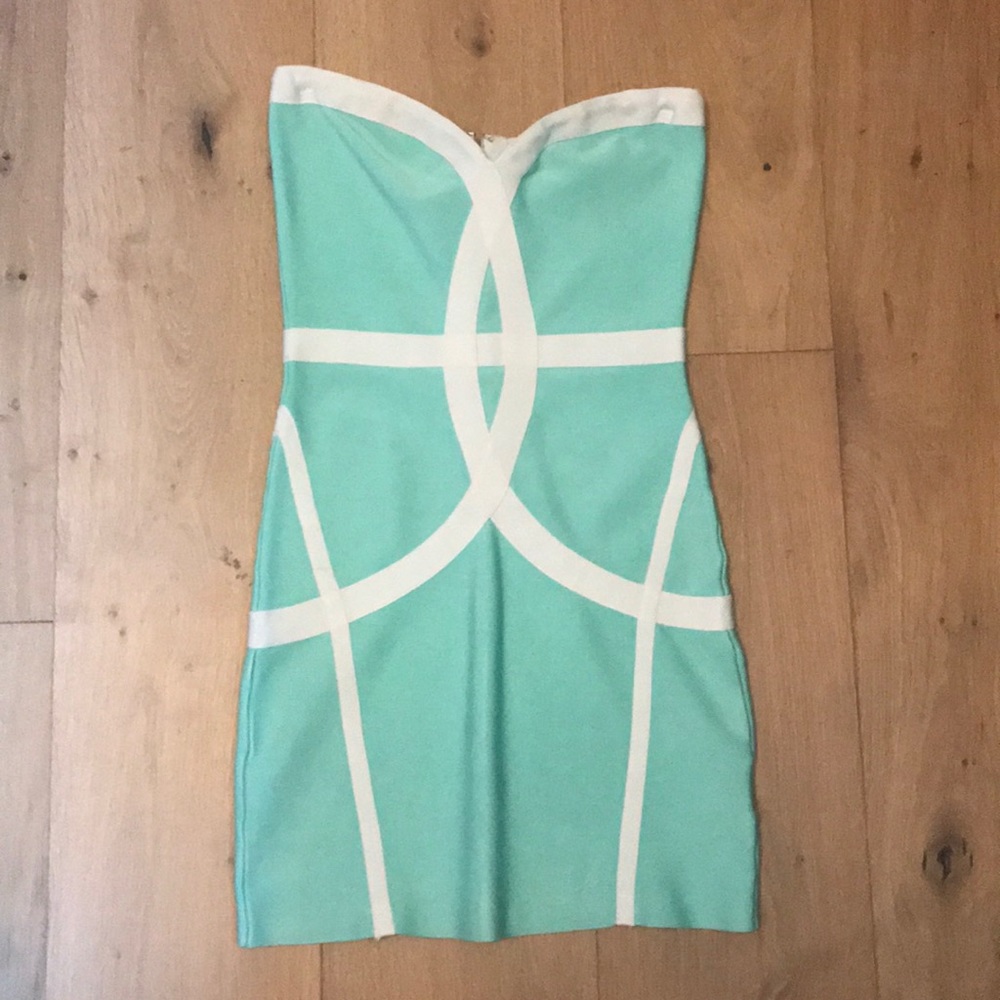 Mint Strapless Mini Dress
